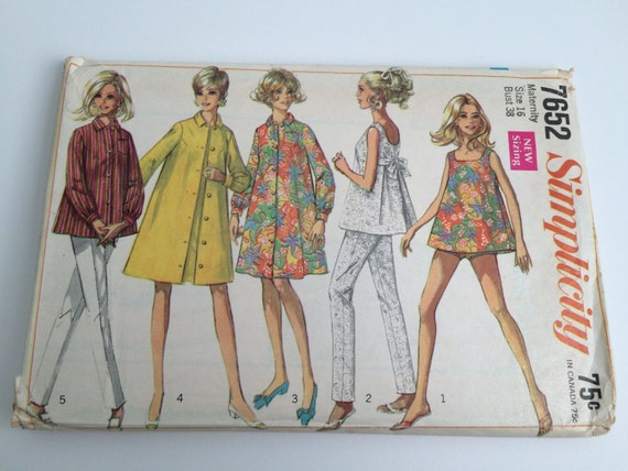 Vintage 1968 7652 Simplicity Printed Pattern by kitchenklutter