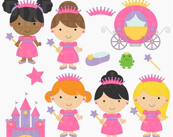 princess clipart clip art digital - Fairytale Princess Digital Clipart