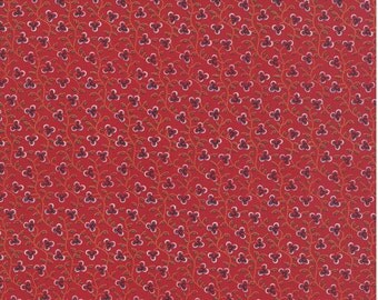 Lorraine red floral 1/2 yard cotton fabric by American Jane for Moda fabric 21683 12