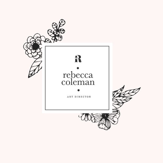 Items similar to Girly logo Monogram Logo Feminine Elegant Chic