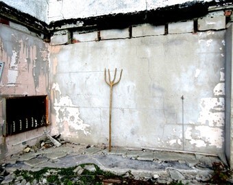 Antique Rustic Wooden Pitch Fork - Countryside Decor