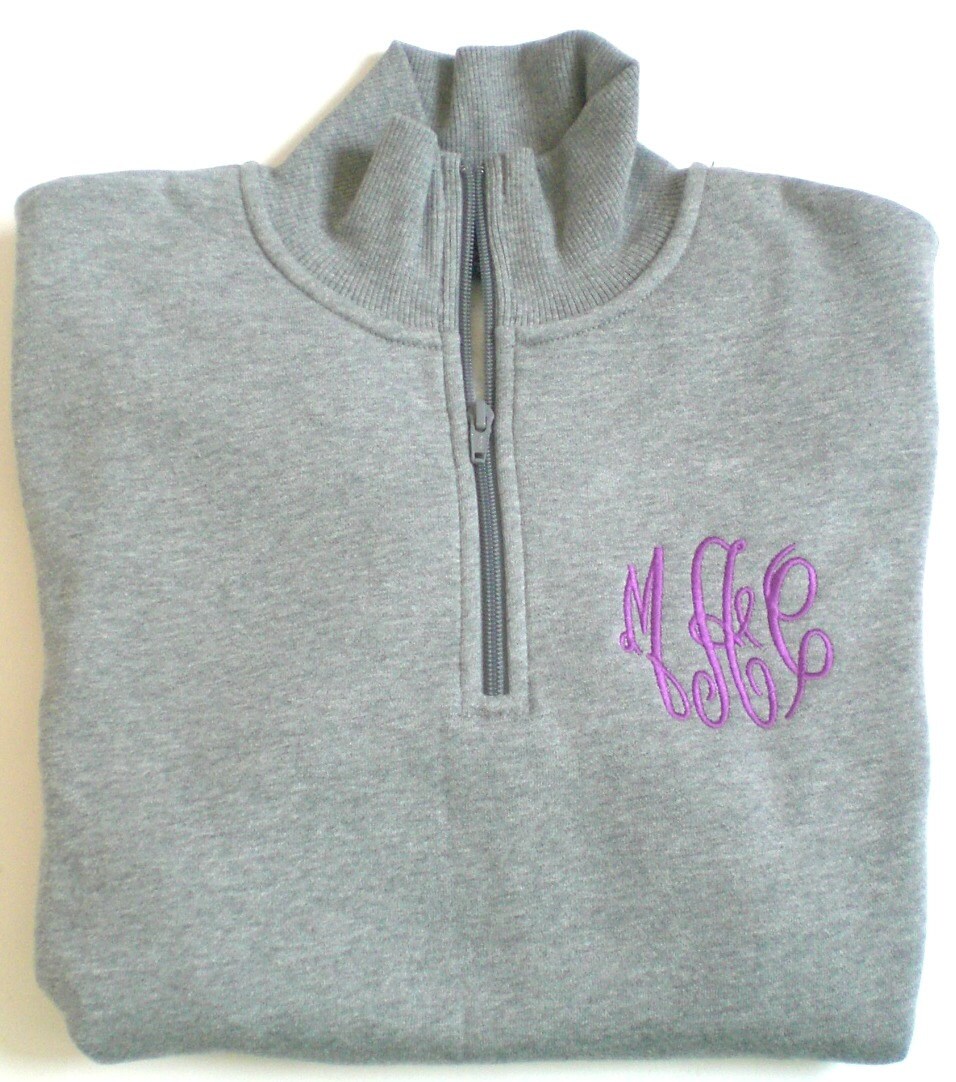 monogram pullover sweatshirt
