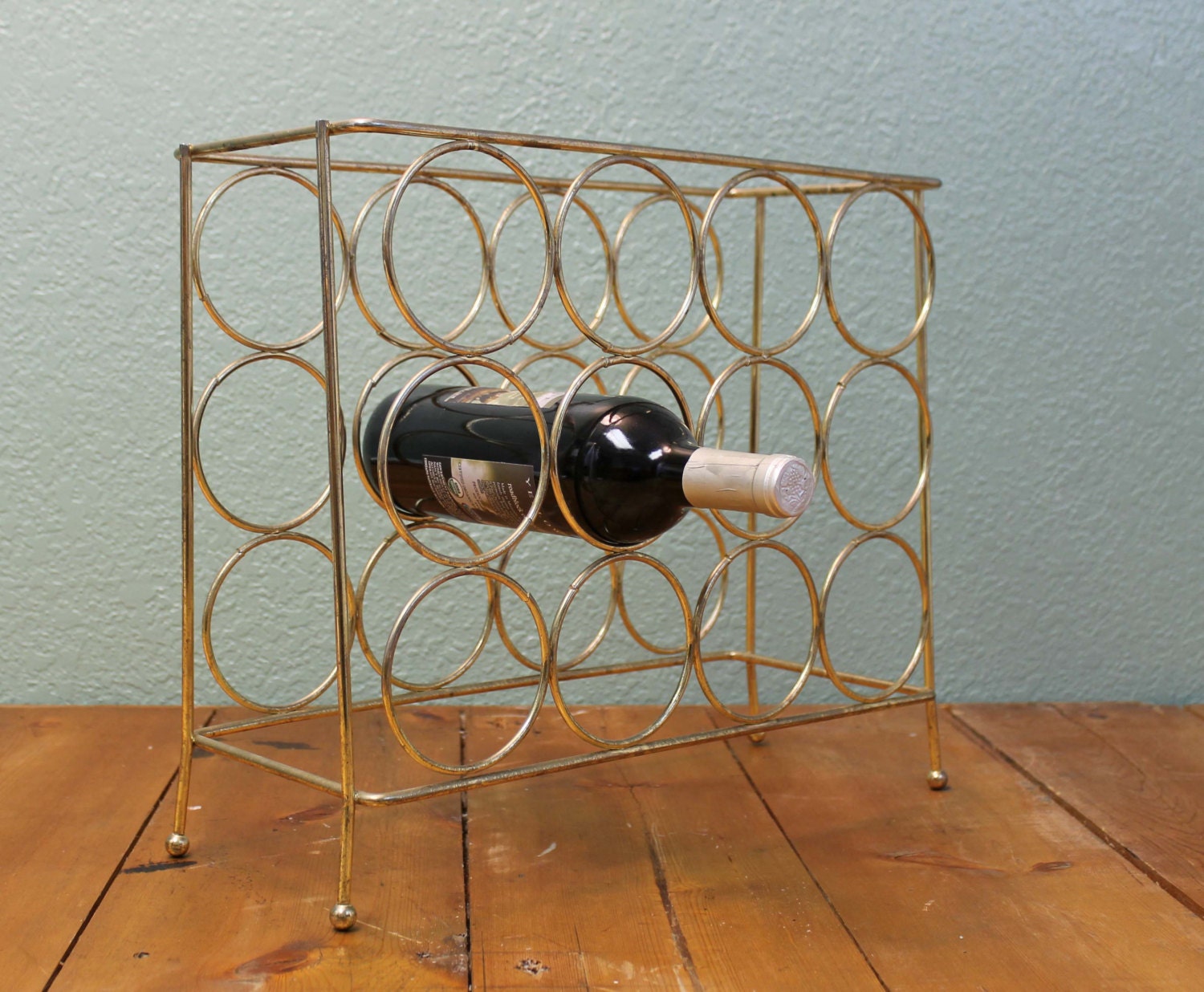Brass Wine Rack, Vintage Wine Rack, 12 Bottle Wine Rack Haute Juice