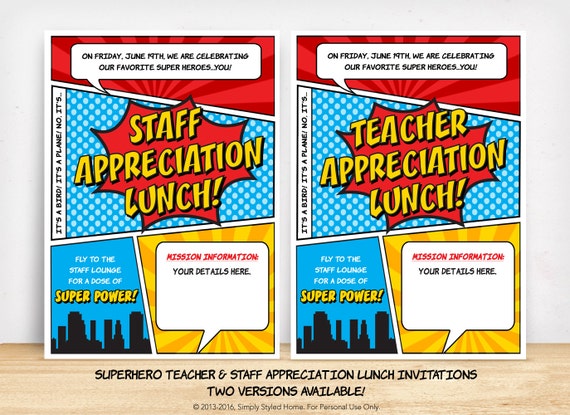 CUSTOMIZED Appreciation LUNCH Invitation by SimplyStyledHome