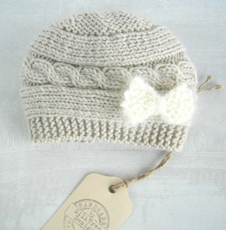 Baby Girl Hat Baby Girl Knit Hat Knit Newborn by PrettyBagsByMia