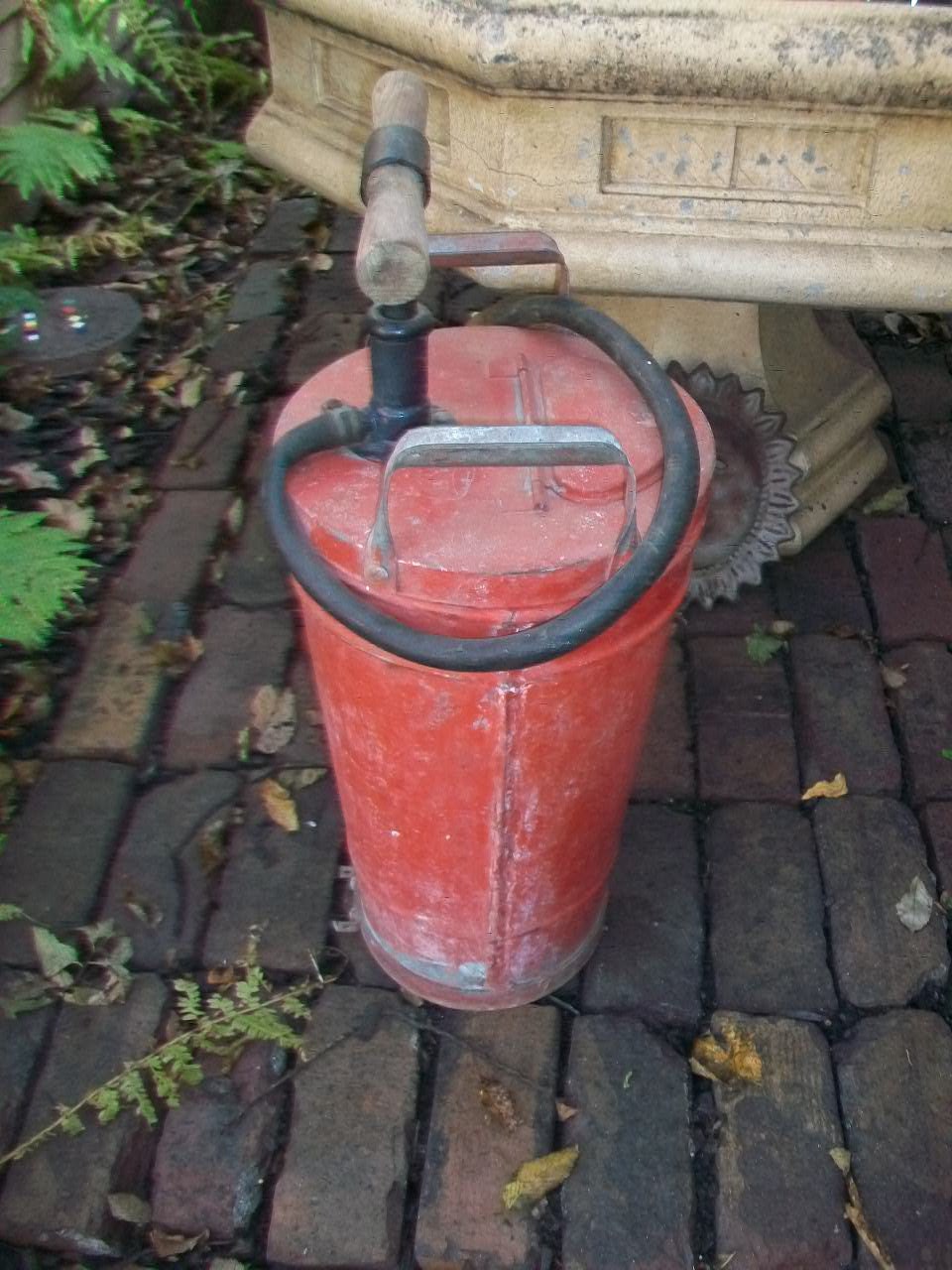 Large Vintage Hand Pump Fire Extinguisher Tamco