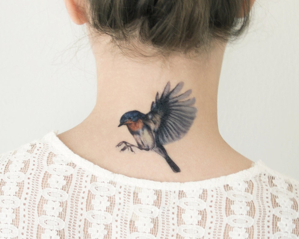  Temporary Tattoos Bird Collection Includes 3 Tattoos 