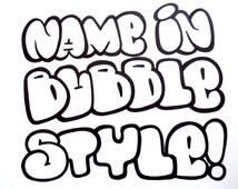 Popular items for bubble letters on Etsy