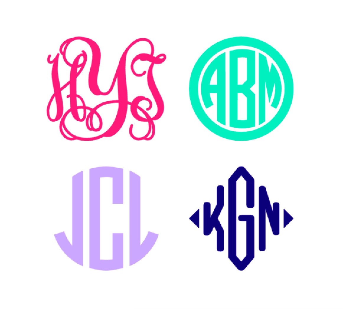 FREE SHIPPING Vinyl Monogram Decal by CuttinCrazy on Etsy