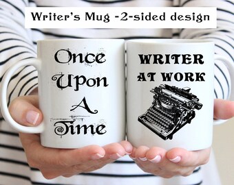 Writer's Gift, Writer's Mug, Author Mug, Once Upon A Time Mug, Story, Novel Mug, Inspirational Coffee Cup, UK