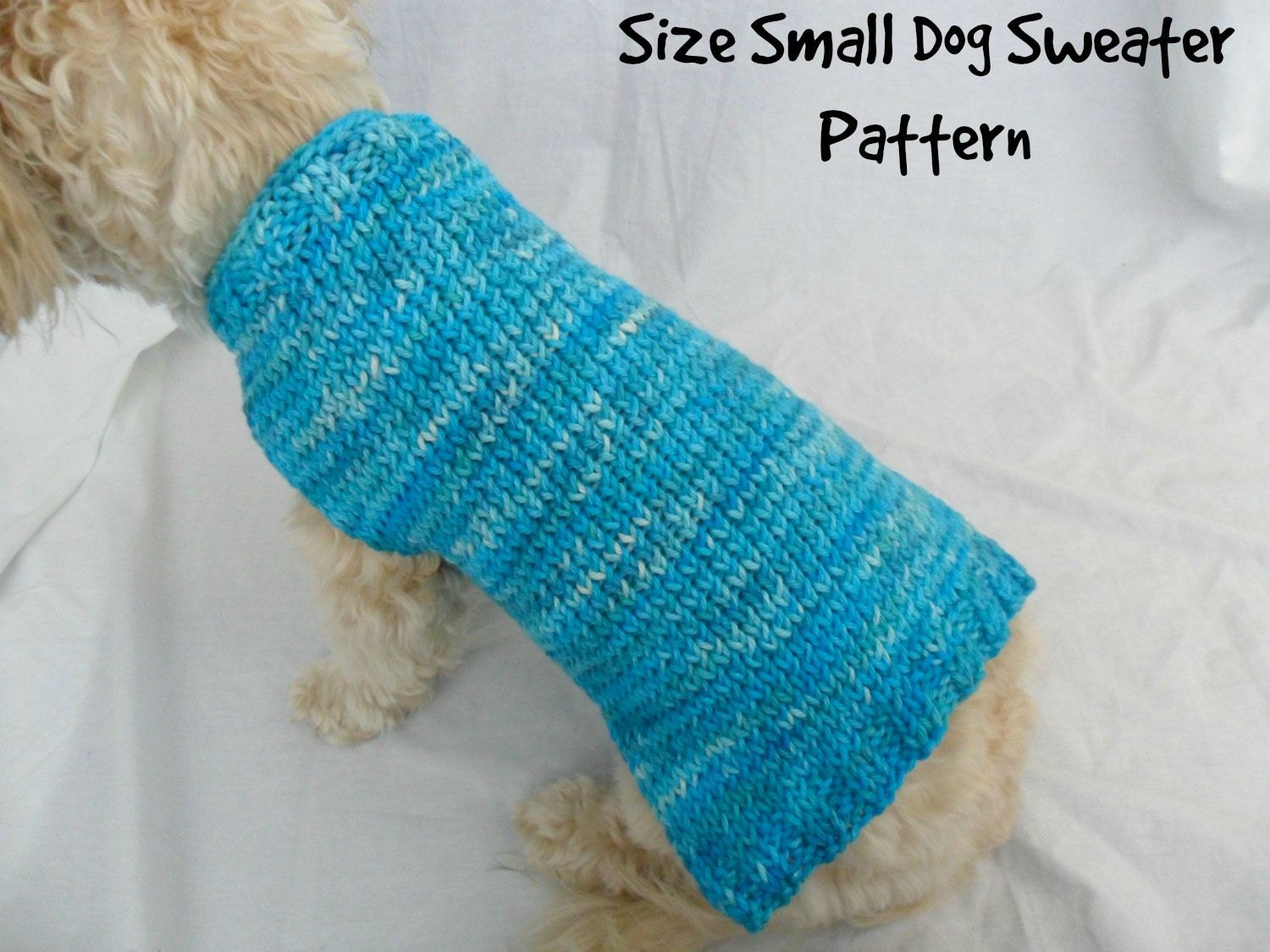 Simple Dog Sweater Knitting Pattern PDF Small Dog Sweater