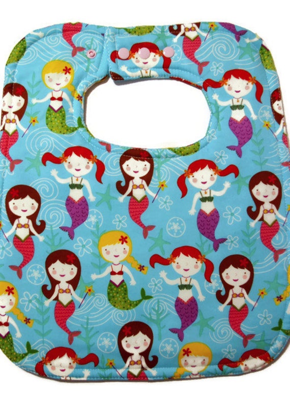 Toddler Girl Bib Mermaid Bib Large Bibs Special Needs