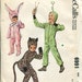 60s Child Costume Sewing Pattern Size 4 Retro Alien Space Man Leopard or Bunny McCalls 6991 UNCUT FF