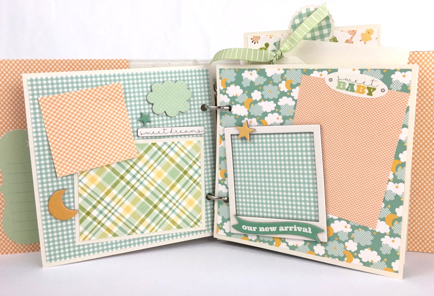 Baby Boy Scrapbook Mini Album Kit or Premade Newborn Gift