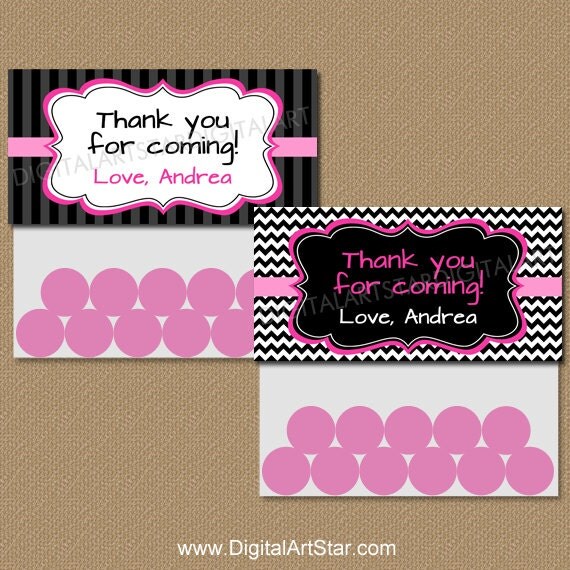 Treat Bag Toppers Printable Birthday Party Favors