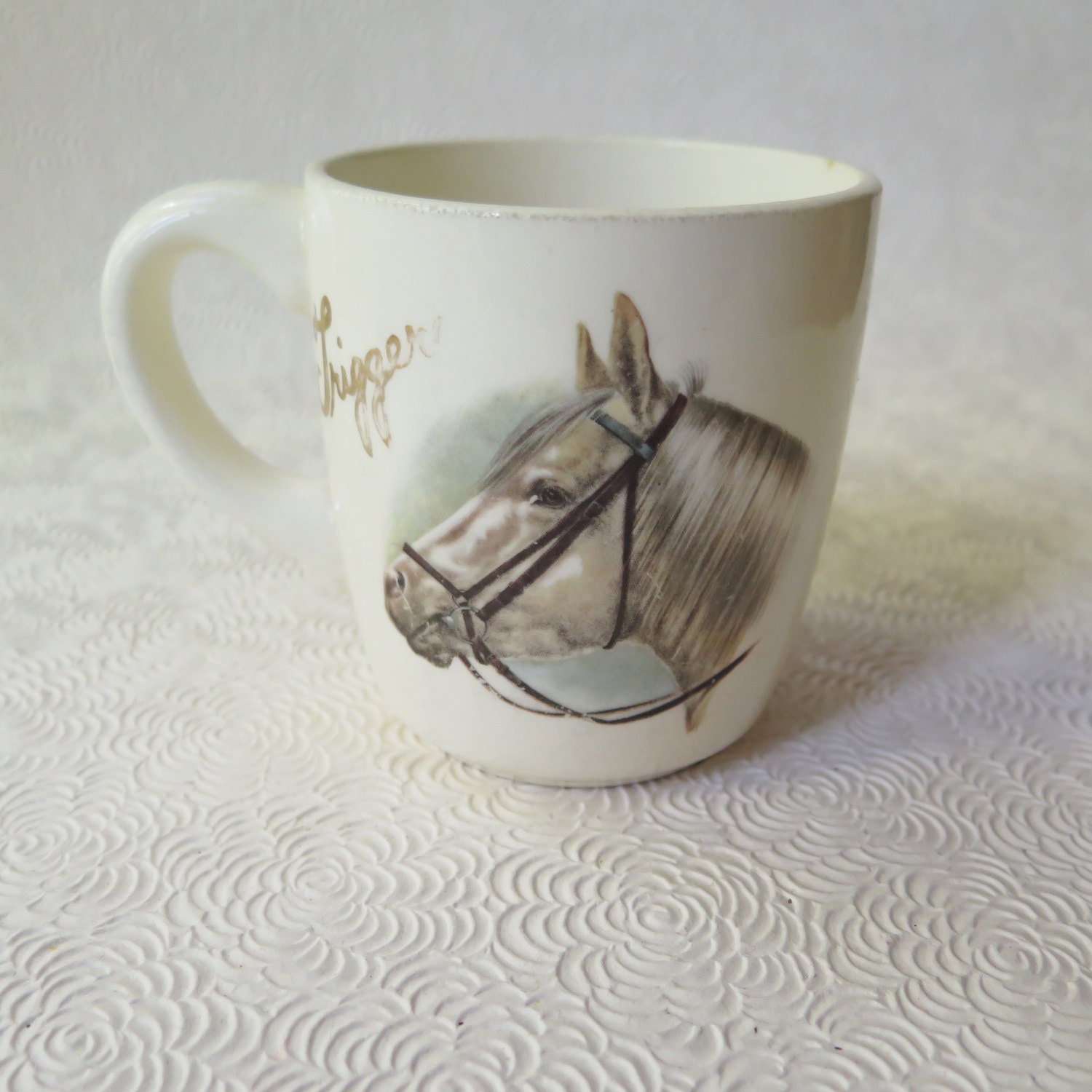 Roy Rogers Trigger Coffee Cup Mug Museum Souvenir Western