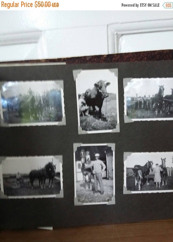 SALE Vintage 1940s photo album filled with by andthebigbadwolf