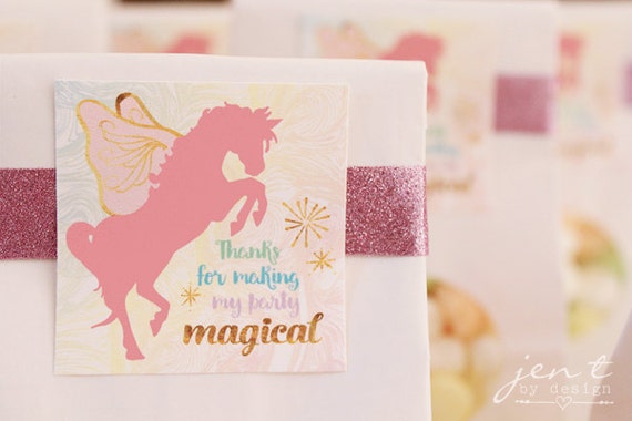 Magical Unicorn Favor Tags