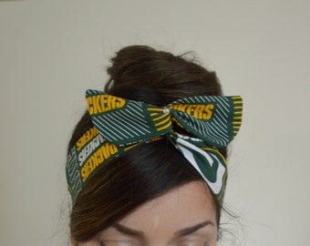 Green bay Packers, headband, Dolly bow head bands, head band, hair bow