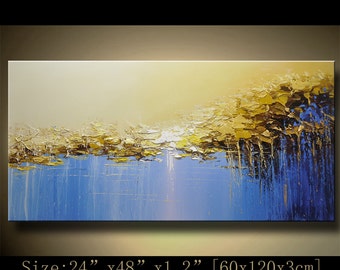 Abstract Large ORIGINAL Painting Modern Textured Painting, Palette Knife, Home wall art Decor, acrylic art Painting on Canvas by Chen hh72