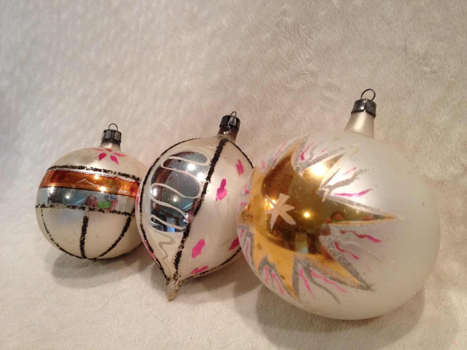 three vintage christmas ornaments poland three vintage christmas ornaments poland