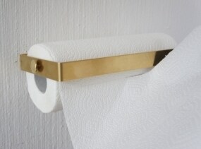 Brass kitchen roll holder