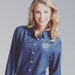 monogrammed chambray shirt