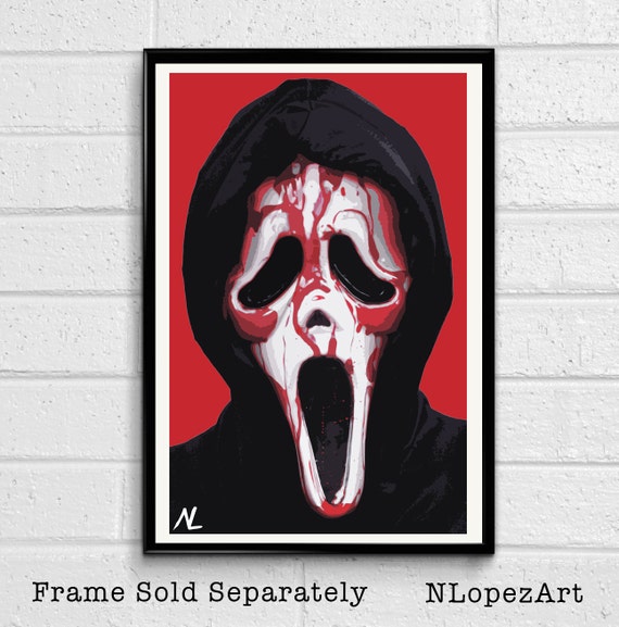 Ghostface from Scream Illustration Horror Movie Pop Art