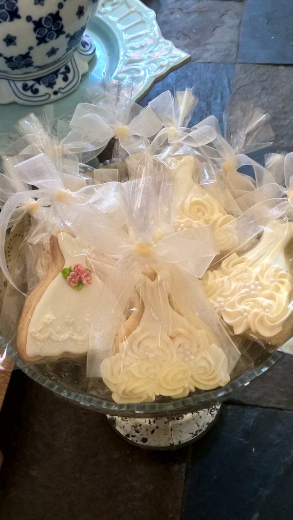 50 Pieces Petite Sized Wedding Dress Cookies Cookie Favors