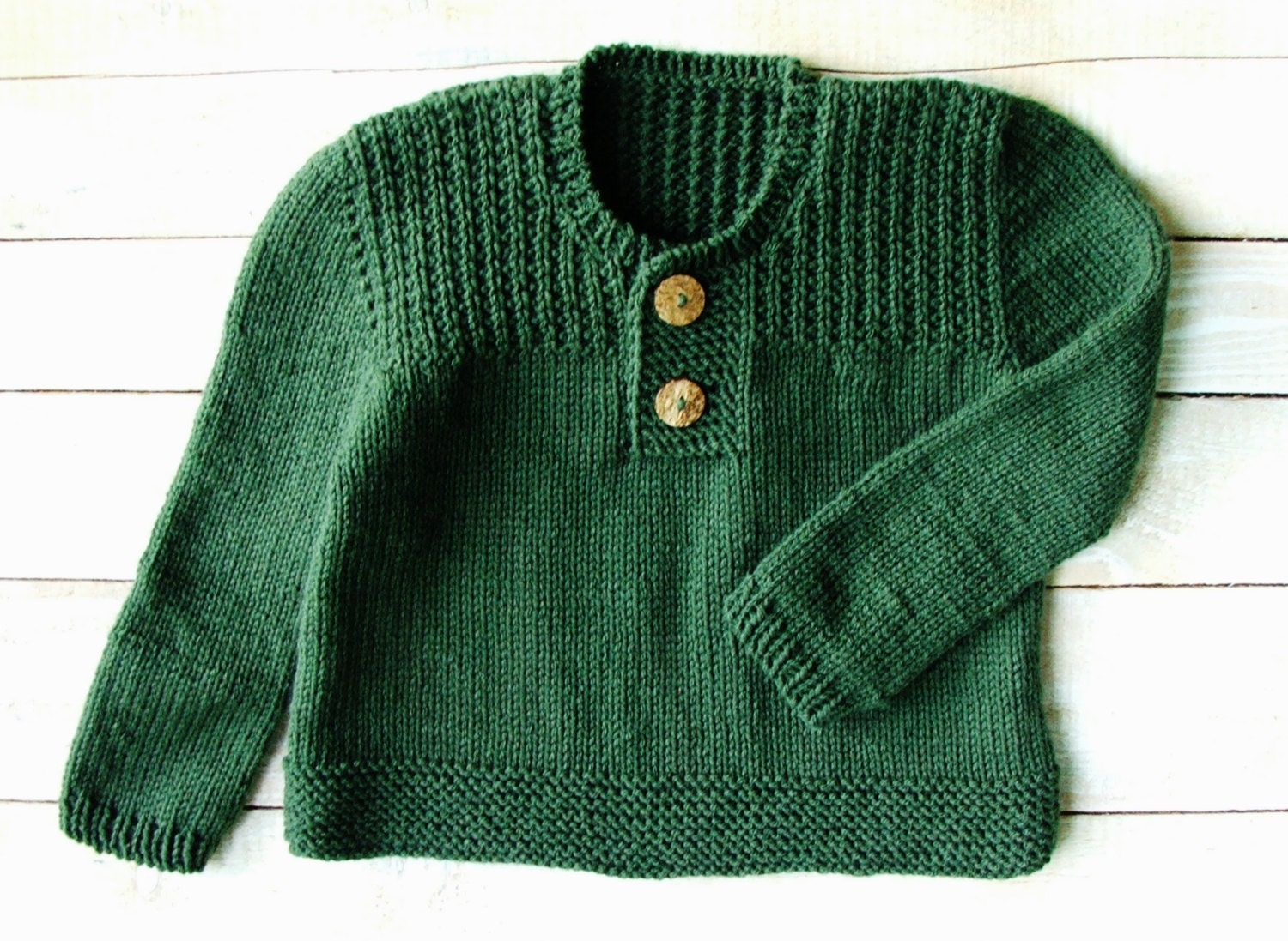 Boys Clothing Henley Style Sweater Size 5T Forest Green