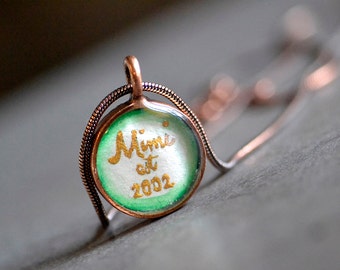 personalized mimi, est 2015, est 2014, mimi jewelry, mimi necklace, mimi gift, custom name pendant
