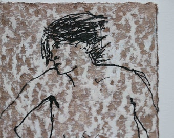 nu avec jupe - dessin original