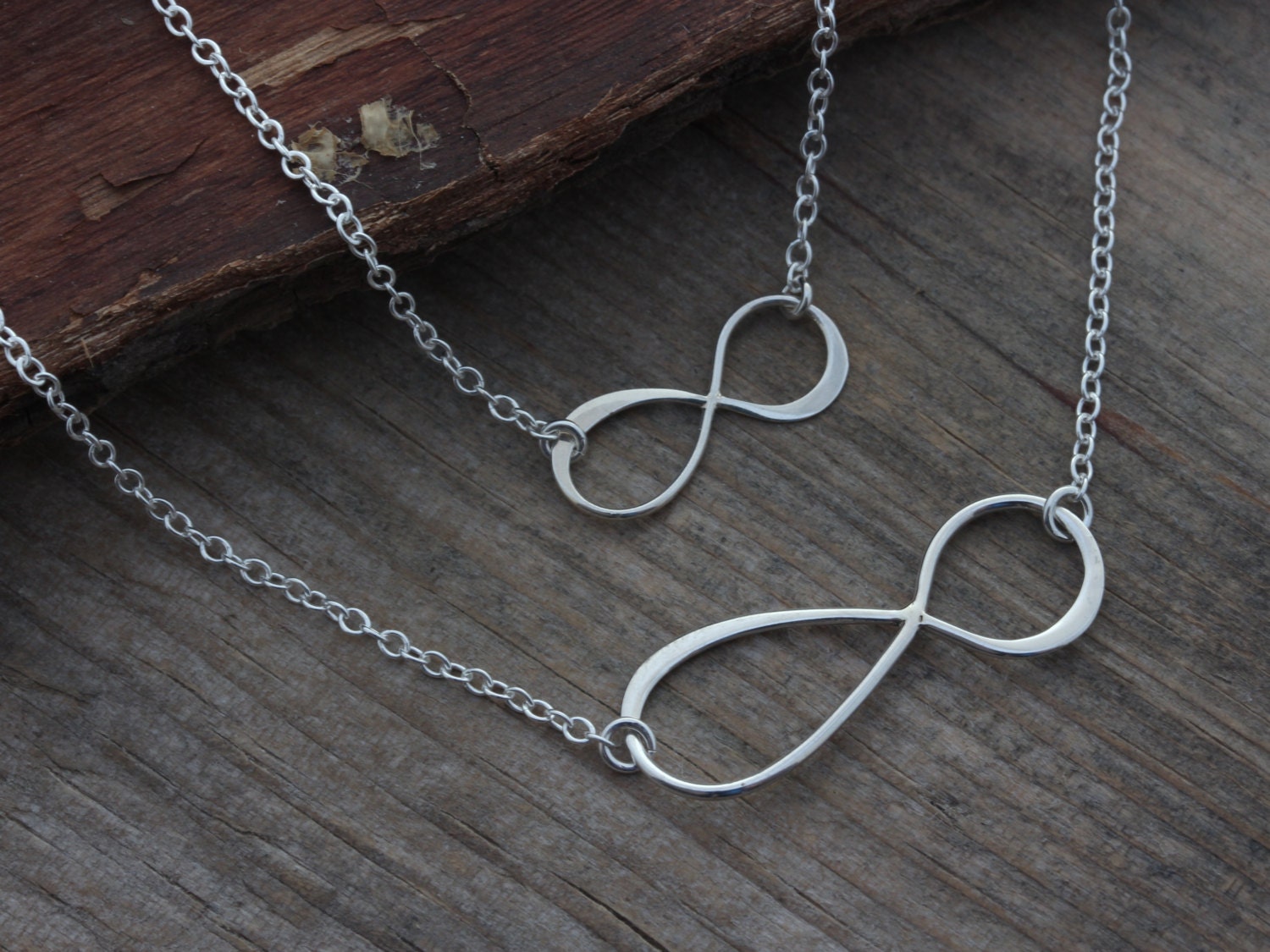 Set Mother Daughter Necklace Sterling Silver Nfinity By Monyart