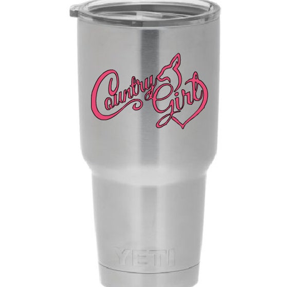 Country Girl Yeti Tumbler Decal Sticker by ExpresYourselfDecal