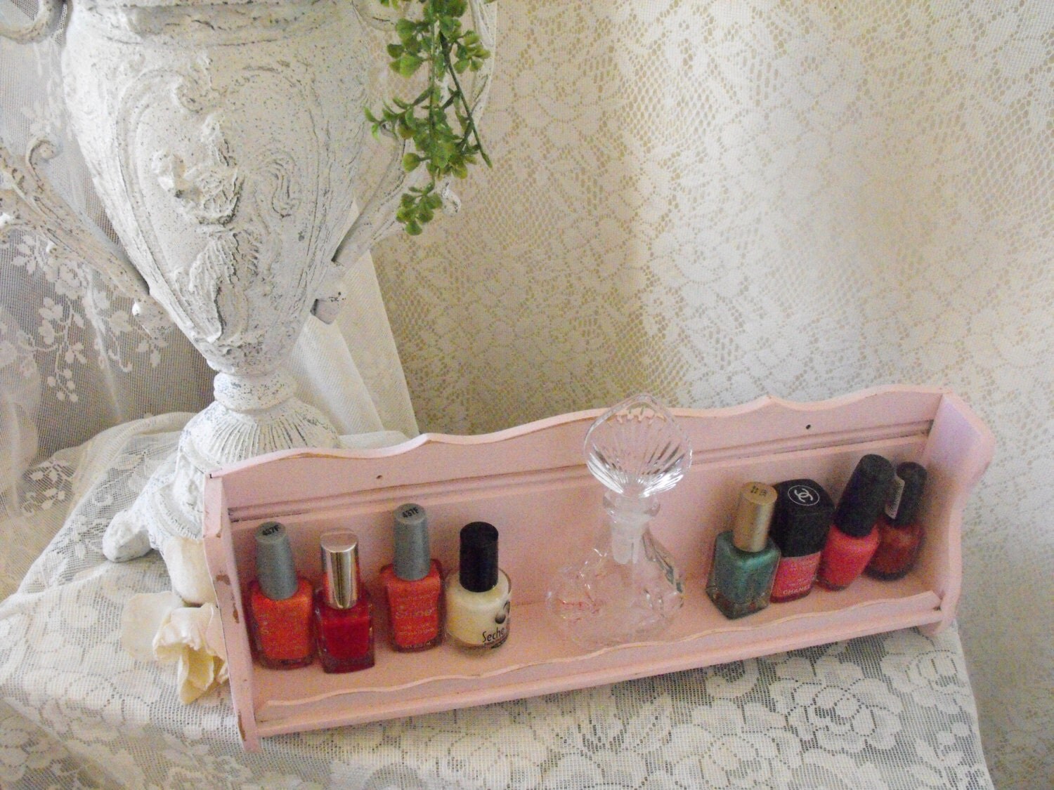 Vintage Nail Polish Shelf Spice Rack polish organizer Nursery