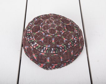 Hat Old Handmade Turkoman Hat Yomud Tribal Hat Head Wear Head Dress Ethnic Hat - FAST SHIPMENT with ups - hat-017