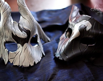Kindred the eternal hunter leather masks, league of legends, lol, cosplay,larping, costume, fantasy,