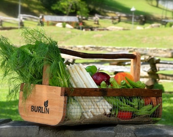 BURLIN Garden Basket,Garden Harvesting Basket , Vegetable Basket,Hod, Picnic Basket, Large Basket