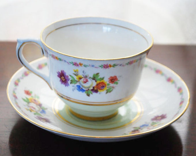 Colclough Tea cup and saucer Fine Bone China Floral