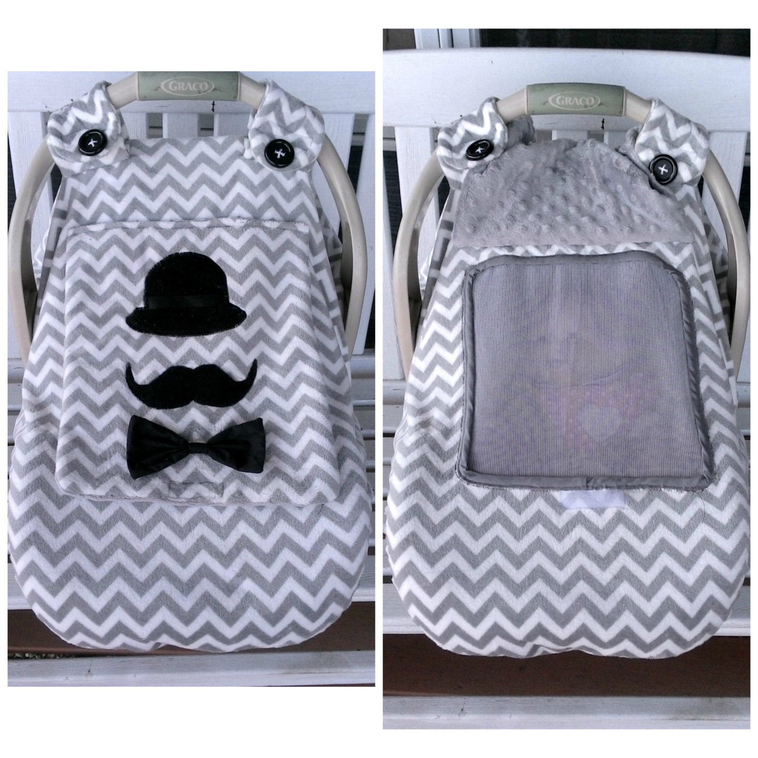 Germ Protector Car Seat Canopy With Soft Strong Nylon Netting