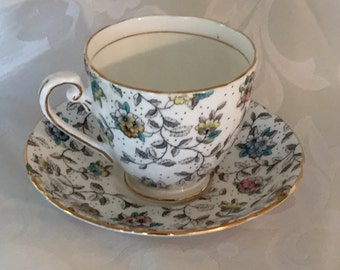 Chintz Tea Cup ~ A.B.J. Grafton China Teacup ~ Made in England no. 8052