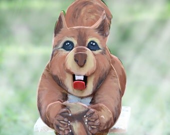 Red Squirrel Animal Mailbox, animal lover gift, squirrel mailbox, hand painted mailbox, animal gift, yard decoration, specialty mailbox