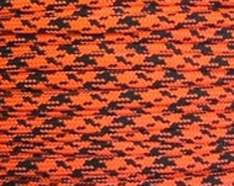 100 ft hank of Neon Orange Camo 550 Paracord by E.L. Wood