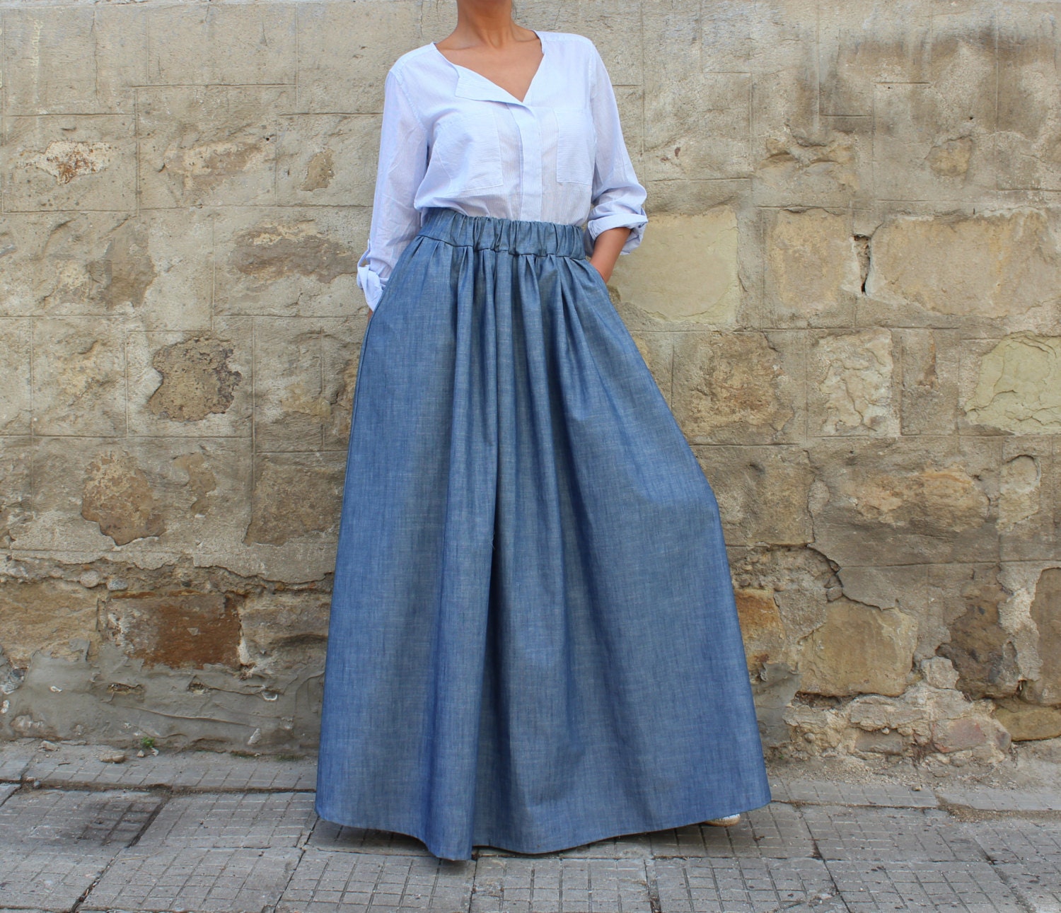 Cotton Denim Skirt 16