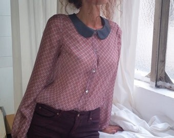 Right blouse / long sleeve / silk. 02916