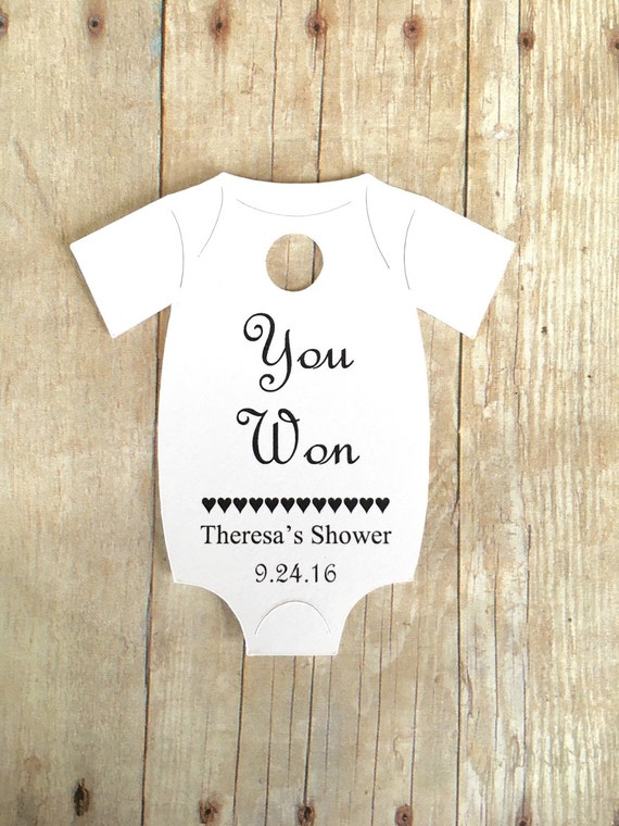 You Won Onesie Tags Gift Tags Baby Shower 10 tags 2