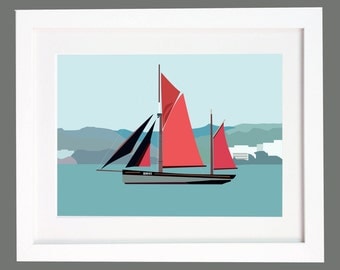 Brixham Trawler Devon Fishing Boat Print