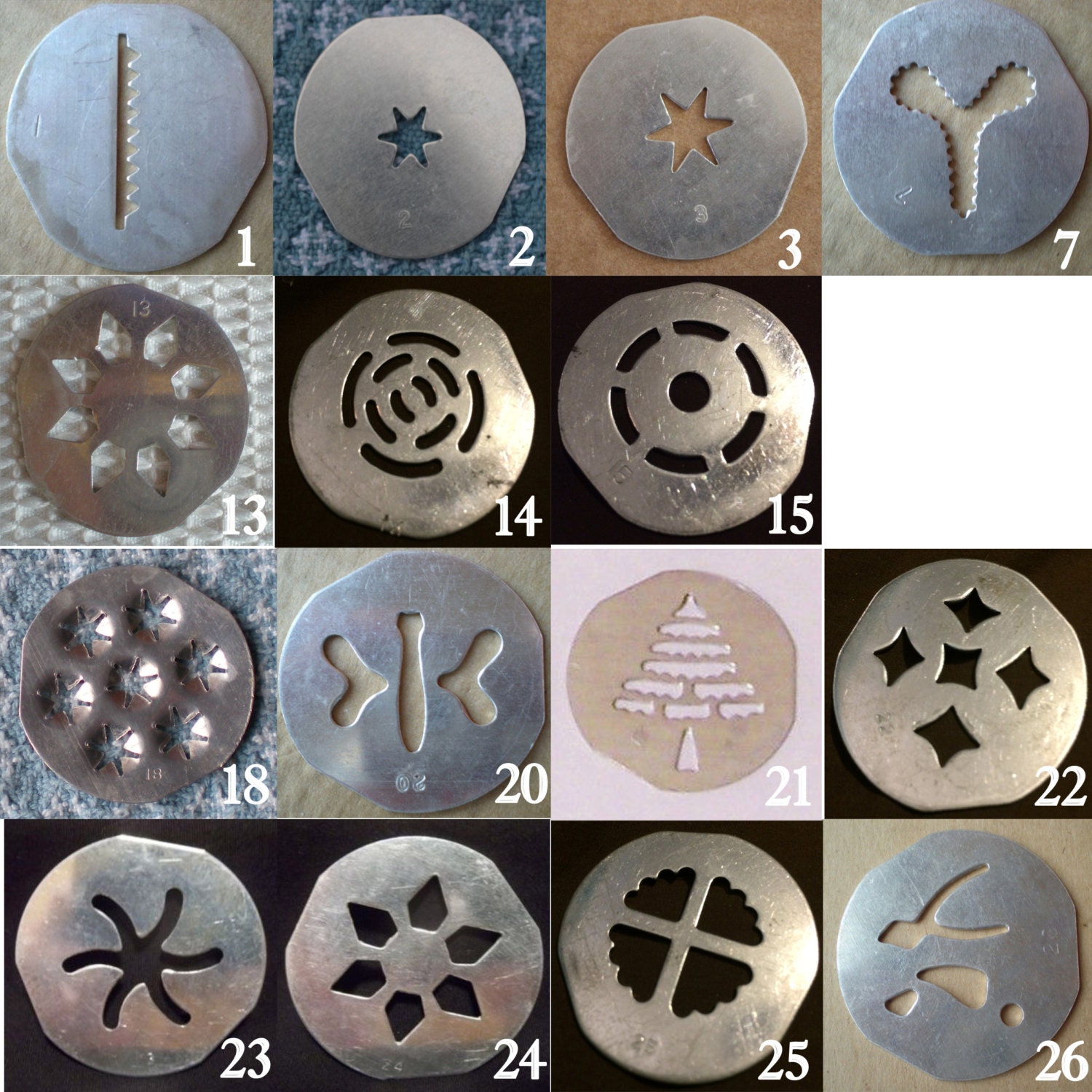 Mirro Spritz Cookie Press Replacement Discs or Plates