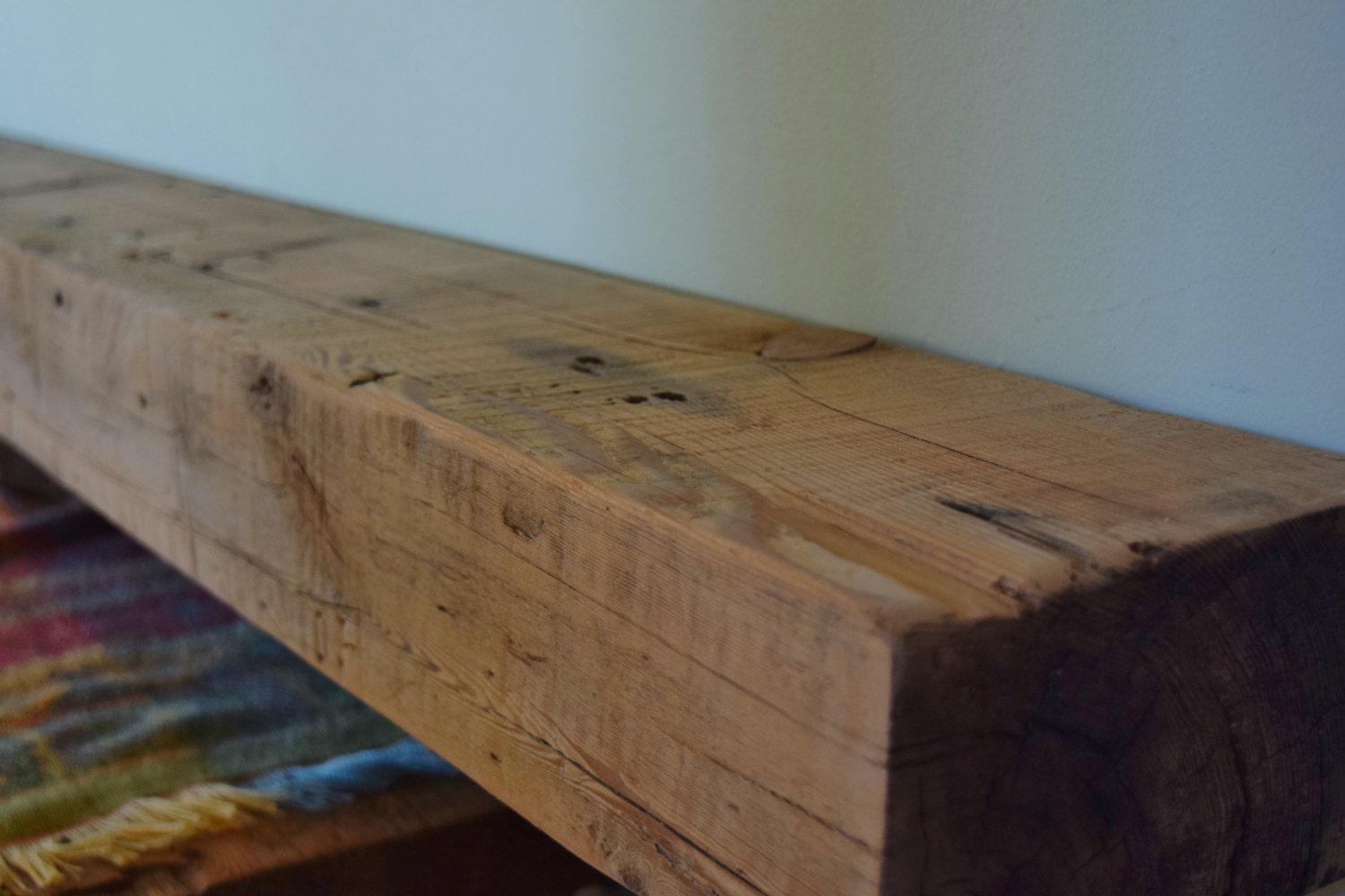 Recuperado granero vigas de madera chimenea repisa estante 90