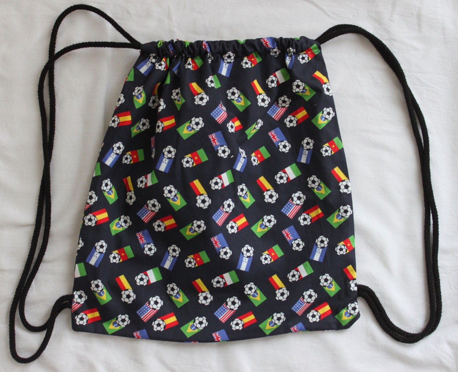 Soccer fabric backpack